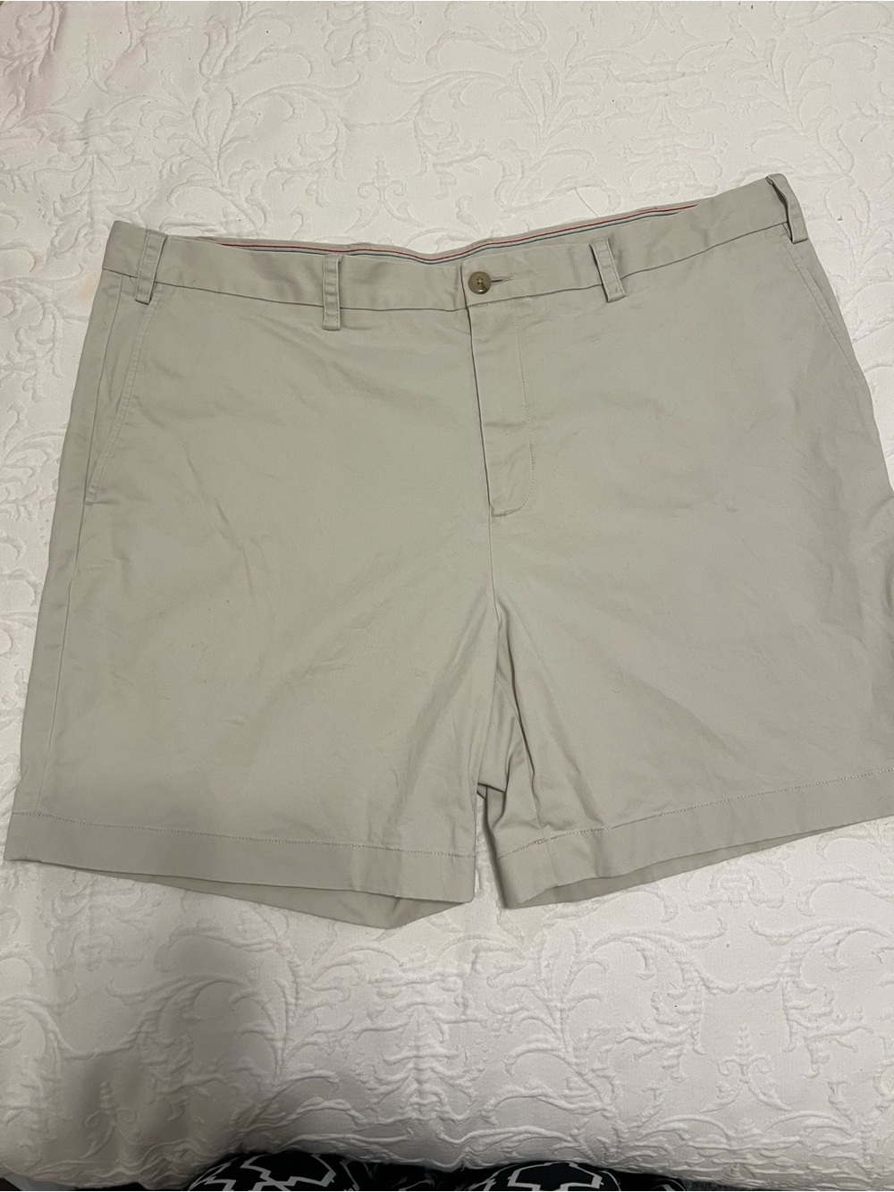 Southern Tide Channel Marker 7 Inch Cotton Stretch Short Mens Light Khaki 42